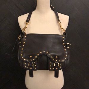 Alexis Hudson motorcycle leather shoulder bag